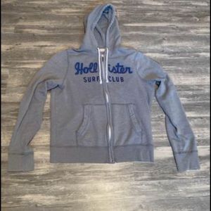 Hollister gray zip up